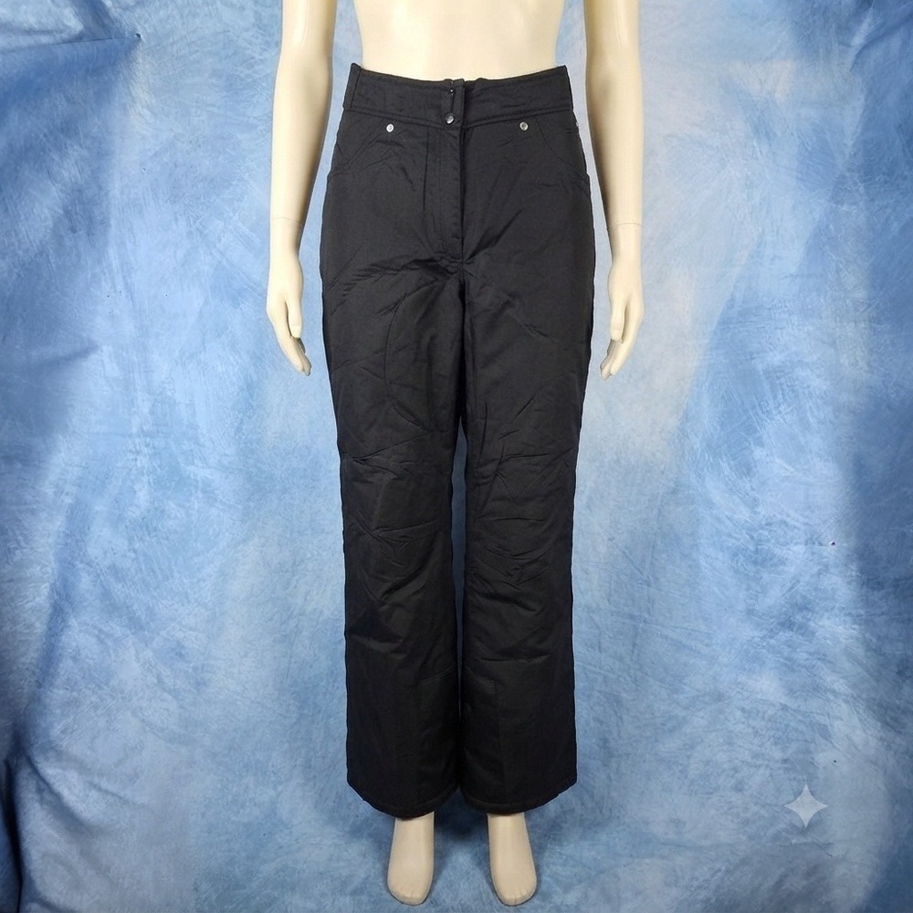 Slalom Women Black Insulated Snow Pants Ski Trousers Medium 8960-95LW02